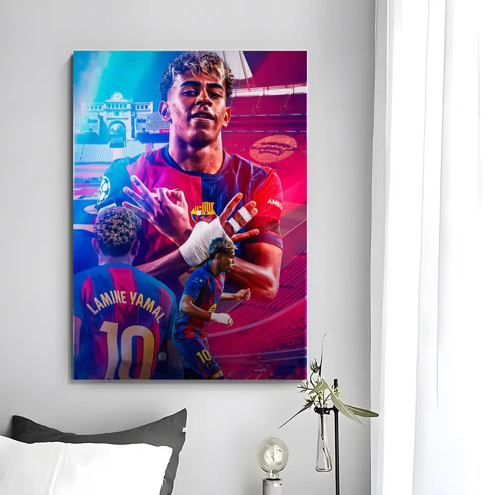 Fußball-Poster L-Lamine Y-YaS Poster Wandkunstdruck Geeignet für Wohnzimmer Schlafzimmer Bar Salon Heimdekoration Geschenk – Detail 3