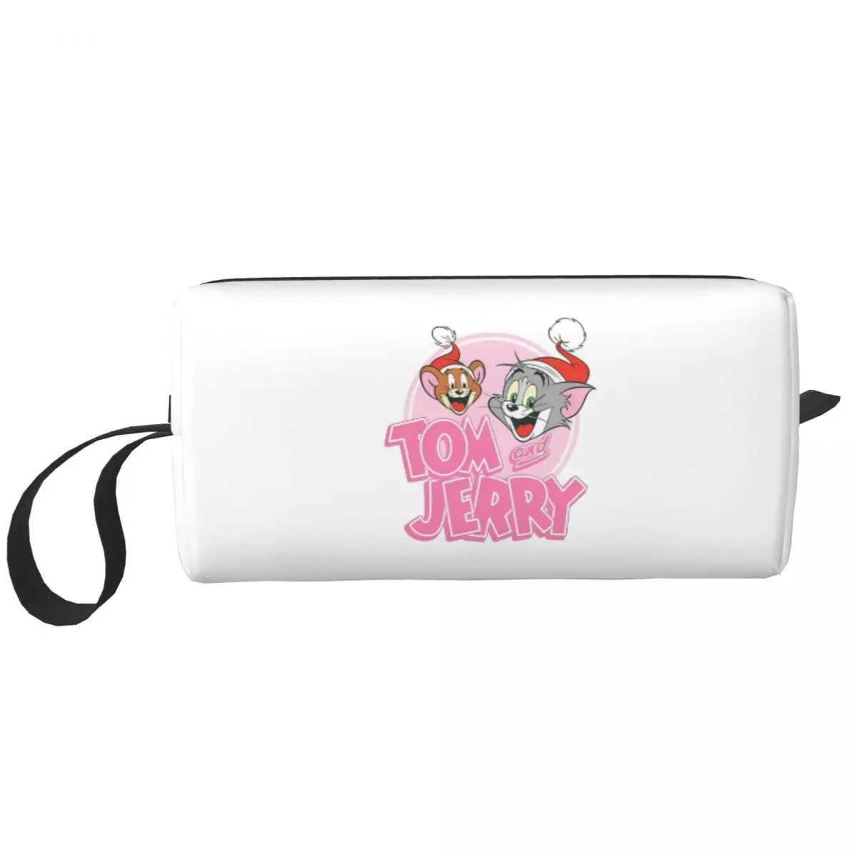 Tom And Jerry Christmas Funny Makeup Bags Men Cosmetic Bag Stylish Outdoor Pouch for Purse Storage