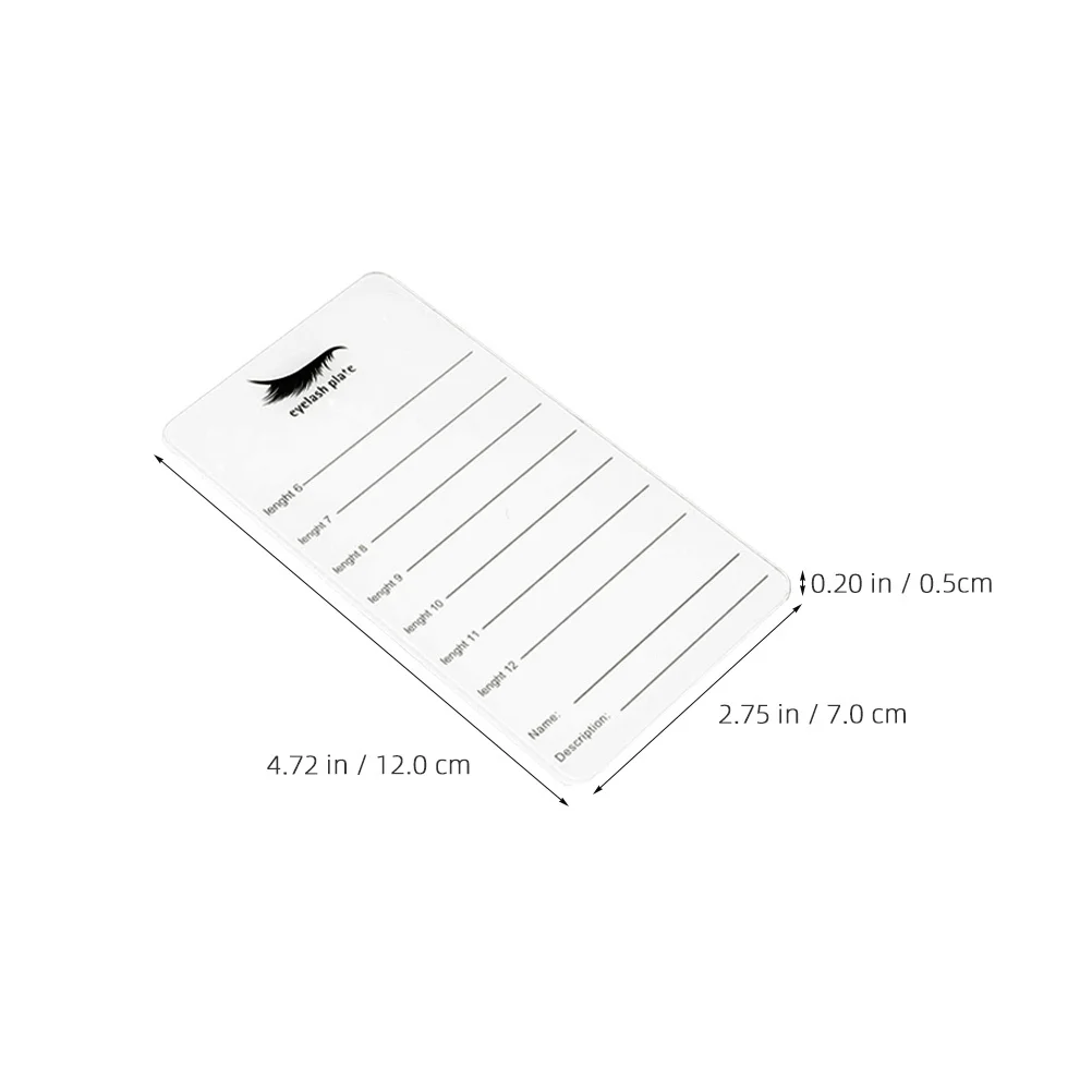 4Pcs Acrylic Eyelash Grafting Board 6-12Mm Lash Extension Tray Lightweight Portable False Lash Storage Display Holder for Salon