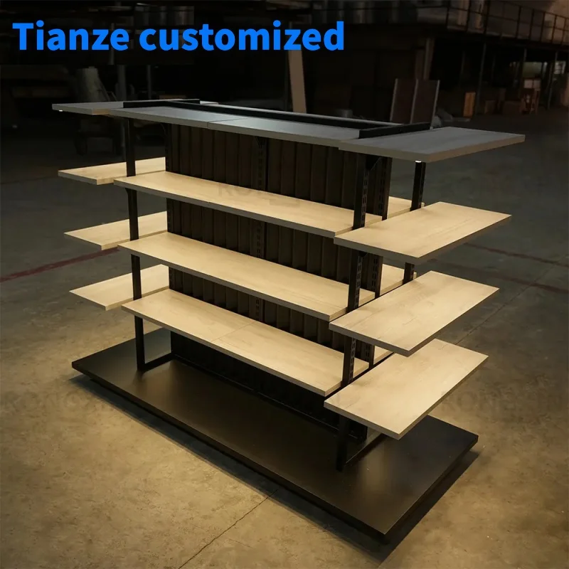 [Customized]Store Multi-layer Shoes Bags Product Promotional Table Custom Metal Storage Display Stand Cloth Rack Shop Interior D