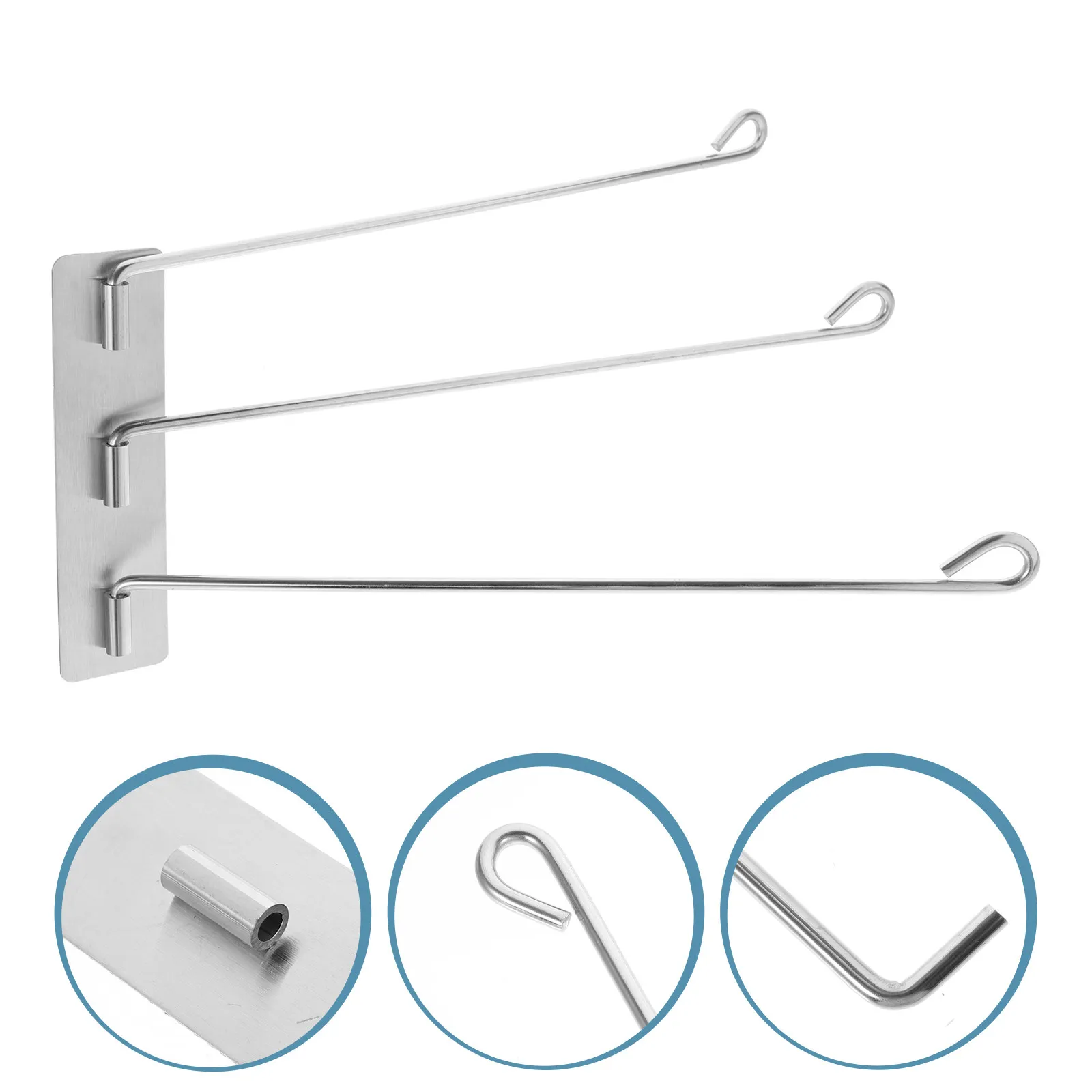 

Heavy Duty Stainless Steel Rotary Towel Rack Bathroom Wall Mounted Towel Holder Organizer Towels Rack for Bathroom