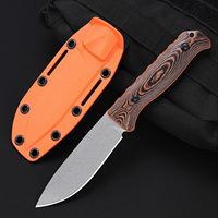 BM15002- Portable small straight knife, tactical K sheath, camping, fishing and wilderness survival knife, sharp fruit knife