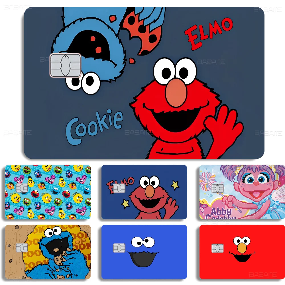 Sesame Street Bert Educational Animation Anime Spend Or Save Funny Shell On Off Ultra Thin No Fade Sticker Film For Debit Card