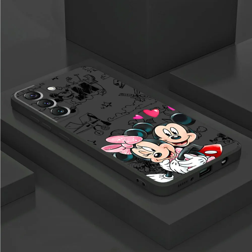 Soft Disney Mickey Mouse Shell Phone Case for Samsung Galaxy S23 24 Ultra S22 S20 FE S21 Plus 5G S10 Plus S22Ultra Cover