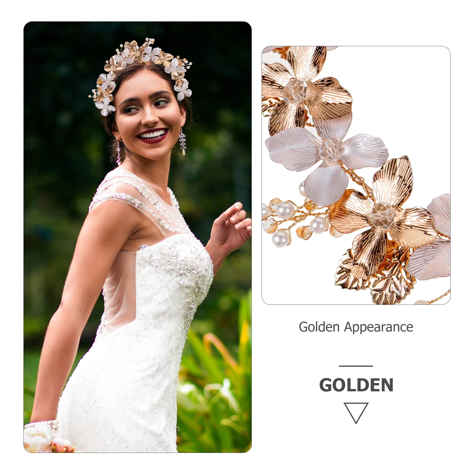 

Floral Wedding Headband Bridal Hairband Party Prom Accessories Simulation Flower Hair Decoration Hair Hoop Bridesmaid