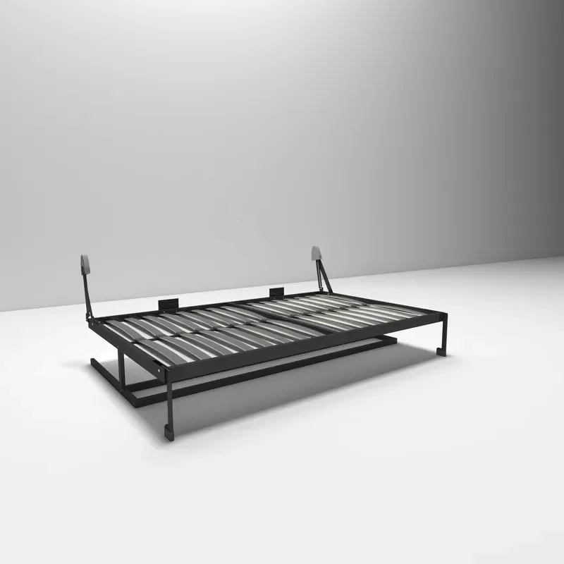 Custom Designed Folding Beds Against the Wall Hidden Horizontal Wall Bed with Table Hardware