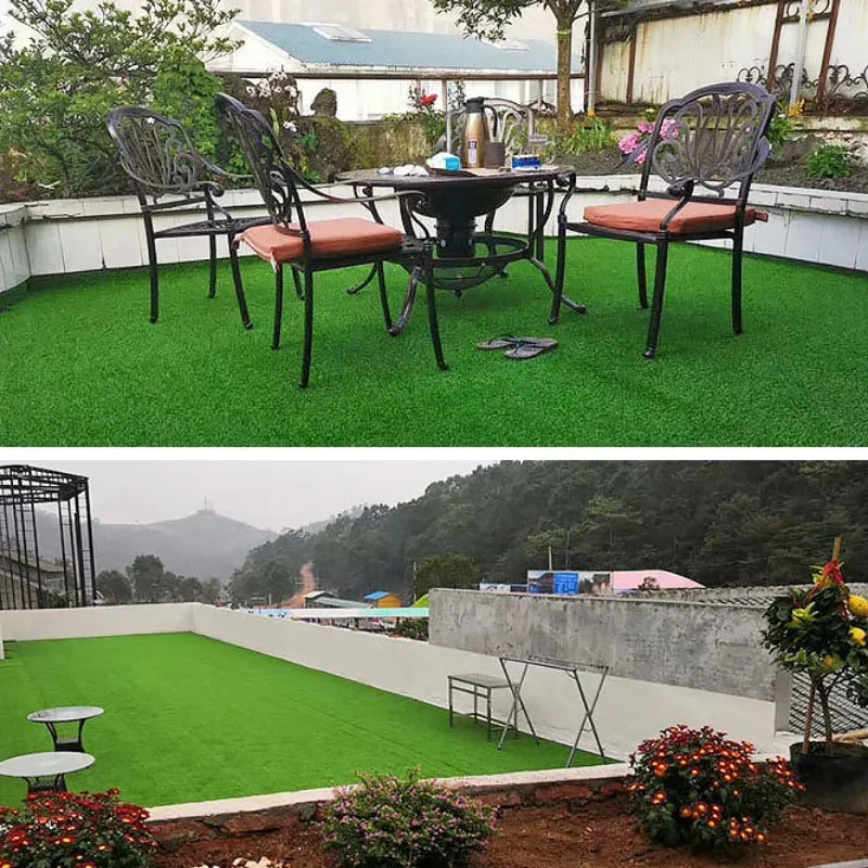 Garden Artificial Turf Fake Grass Lawn Outdoor Balcony Courtyard Indoor Decoration Synthetic Turfing Fake Green Grass Carpet