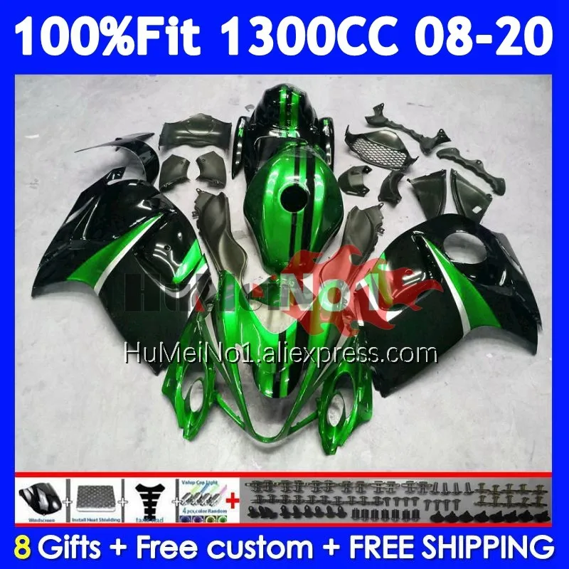 Fairing For SUZUKI Hayabusa GSXR-1300 GSXR 1300 Green black 128No.95 GSXR1300 08 09 10 11 12 13 14 2015 2016 2017 2018 2019 2020