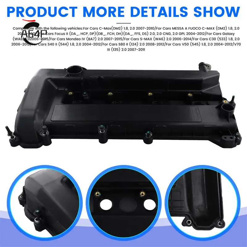A64P-5S6G6M293AL Car Engine Valve Cover For Ford C-Max Focus Galaxy Volvo C30 S40 S80 V50 5S6G-6M293-AL 30711774