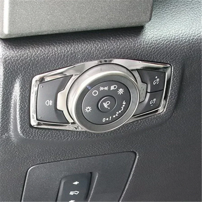 

WELKINRY For Ford F-150 P552 13th Generation 2015-2020 Front Car Console Head Lamp Light Switch Button Cover Trim