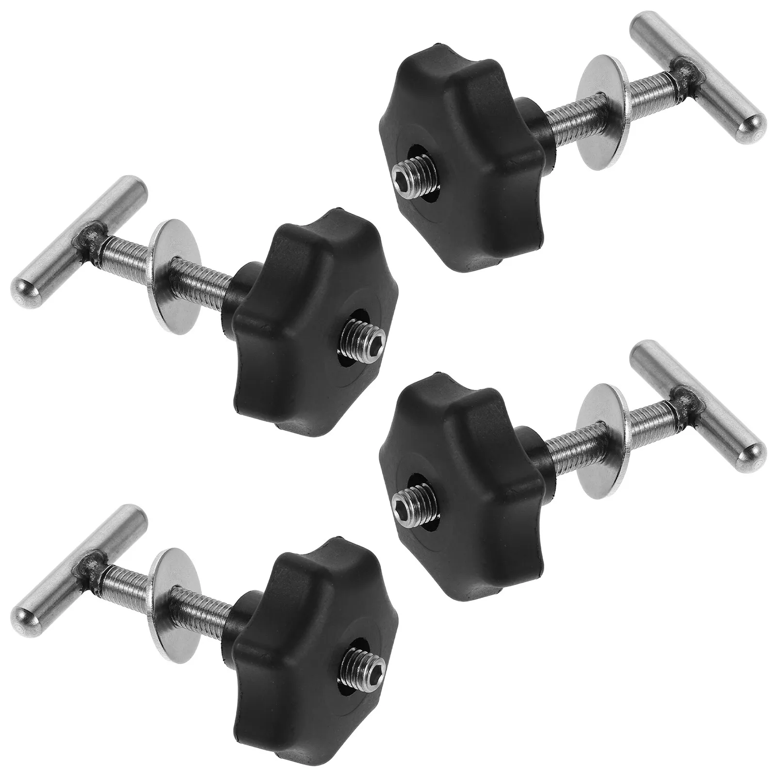 4Pcs Rail Fixing Bolts Plastic Screw Handle Knob Nut Hand Tightening Clamping Screws for Seat Sliders Mounting Rail Connectors