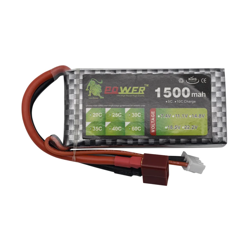 2S Lipo Battery 7.4v 1500/2200/3000/3800/4200/5200/5500/6000mAh 7.4V Dean T XT60 EC5 TRX Plug RC Parts 2S Rechargeable battery