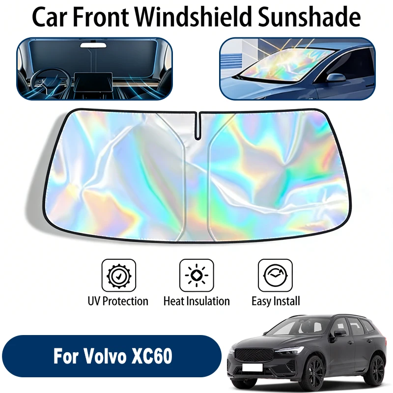 Windshield Sun Shade For Volvo XC60 Foldable UV Reflective Front Window Sun Protection Cover Accessories