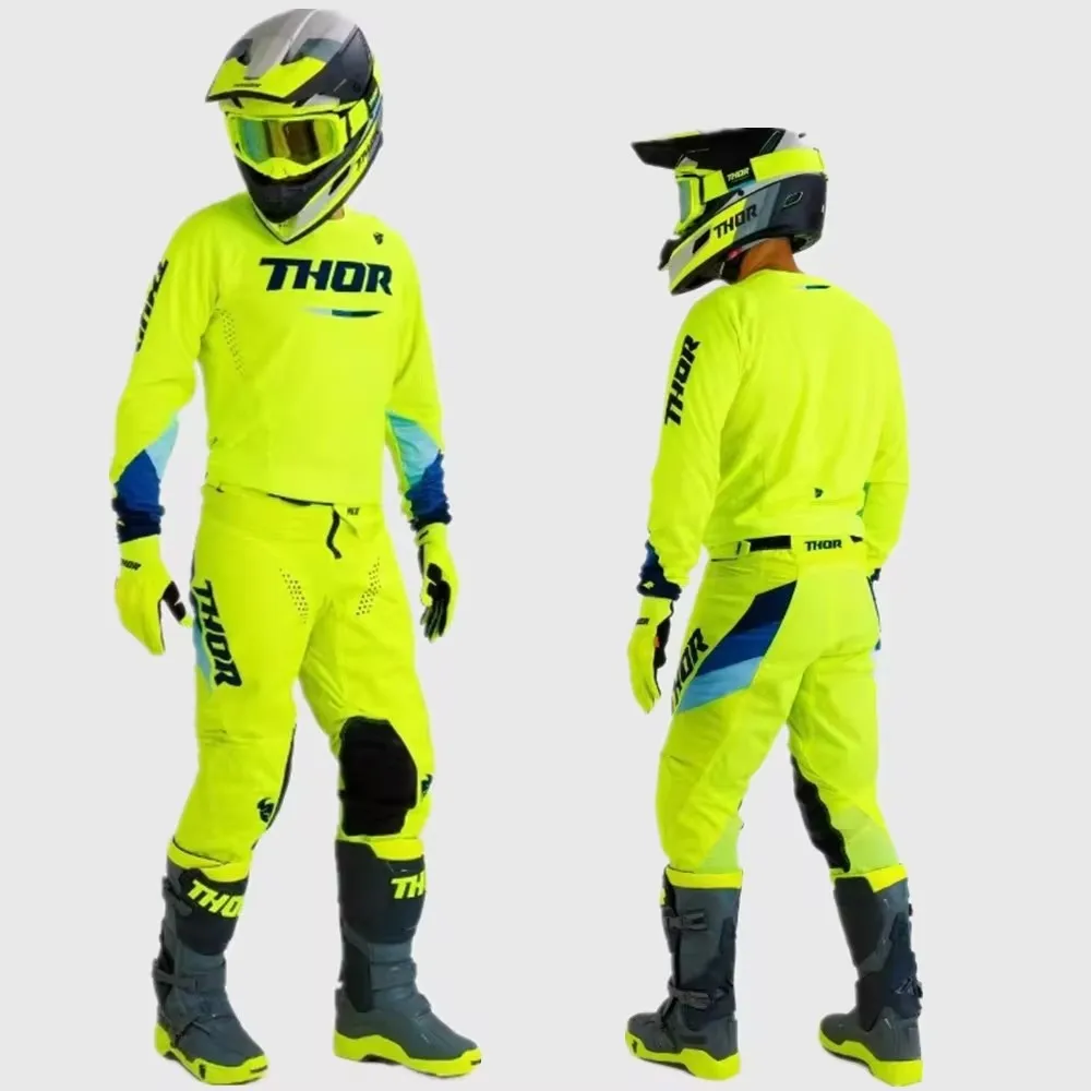 

Flo Yellow 2024.08 Podium MX Kit Dirt Bike Combos Комплект снаряжения для мотокросса Комплект трикотажа для бездорожья Race Wear Мотоциклетный костюм H