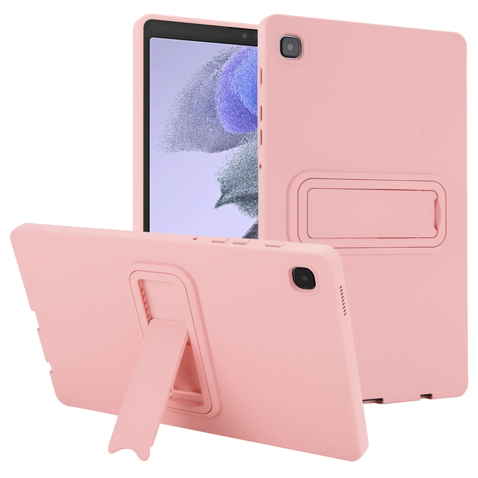 

For Samsung Galaxy Tab A7 Lite 8.7-inch Case TPU + PC Skin-Friendly Kickstand Tablet Cover - Pink