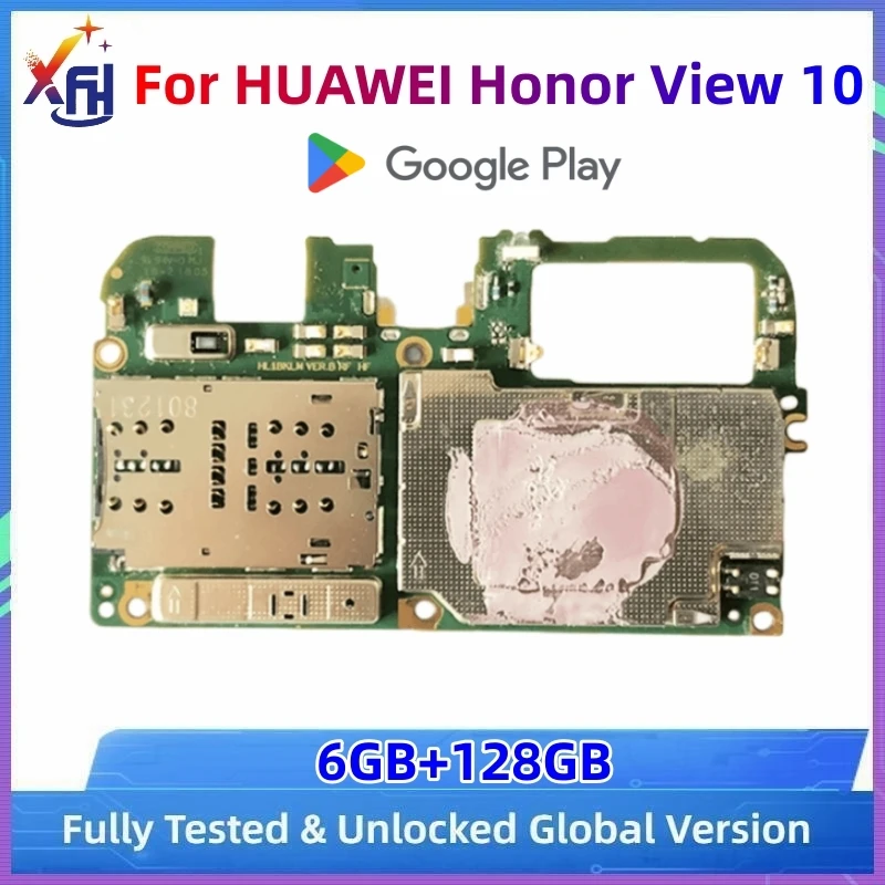 

Motherboard for HUAWEI Honor View 10, Unlocked Mainboard, Logic Board, 128GB Global ROM