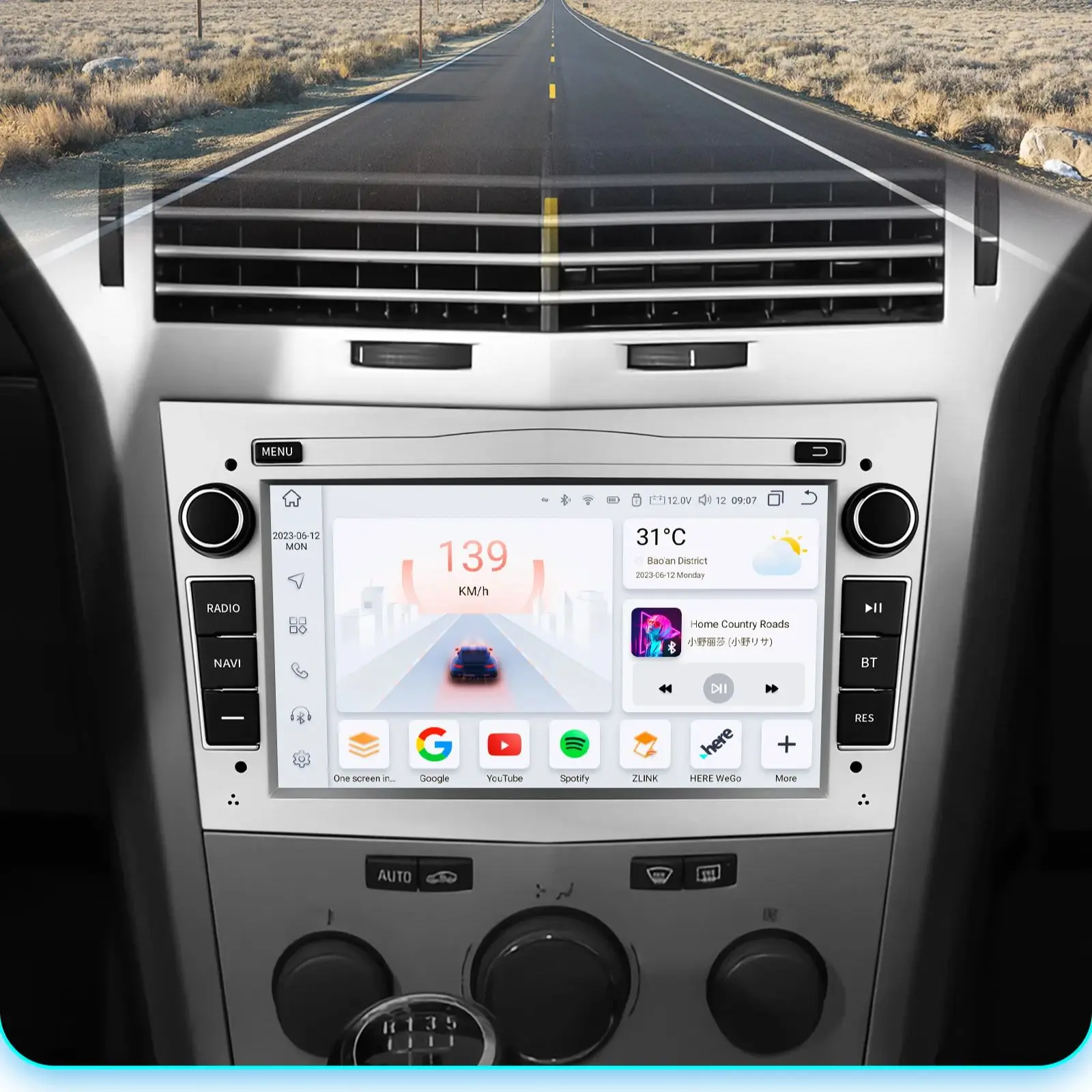 Autoradio Android voor Opel Astra H Vectra Vauxhall Antara Zafira Corsa C D Vivaro Meriva Auto Multimedia Speler Carplay 2Din GPS - afbeelding 2