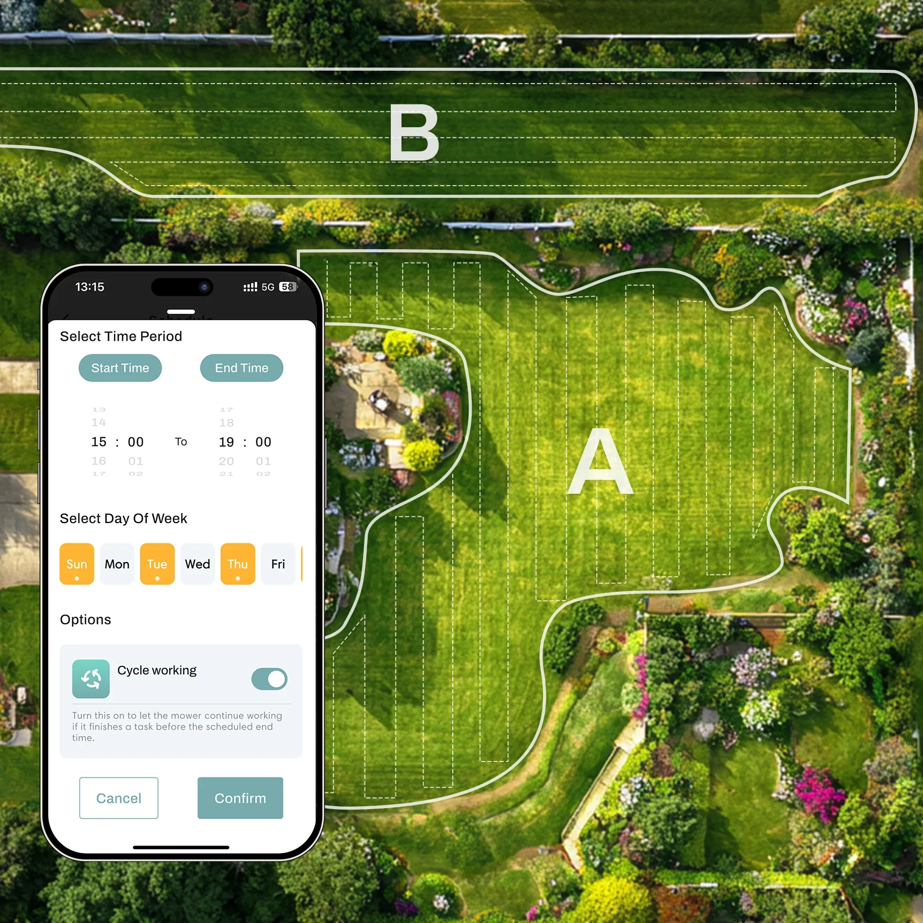 ISWARD GS Wire-Free RTK+AI Vision Robot Lawn Mower:1000㎡, Obstacle Avoidance, 4G/WiFi/Bluetooth App, GPS Anti-Theft