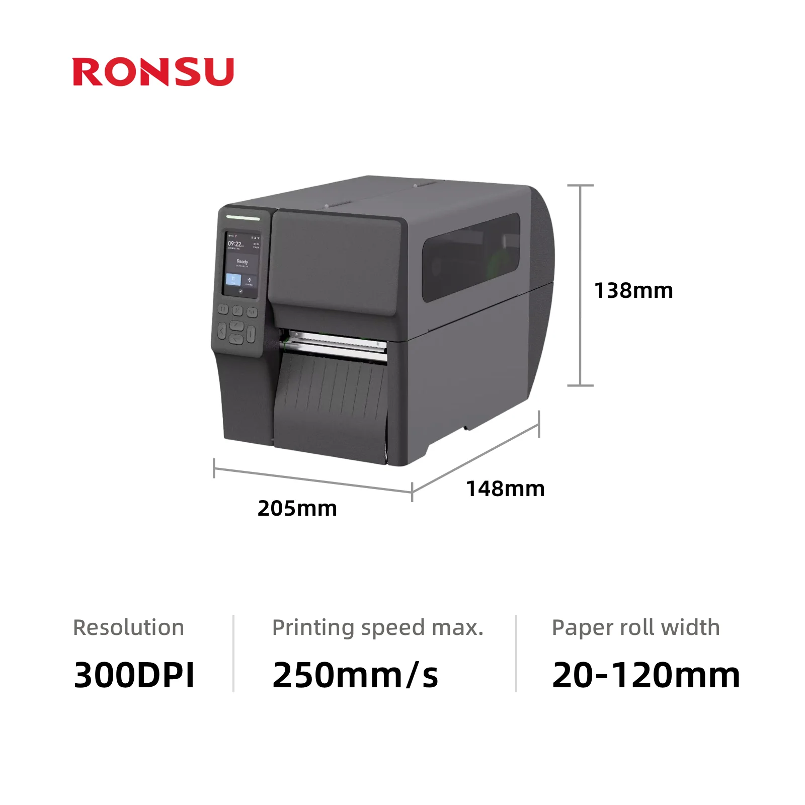 High Speed 300dpi Thermal Label Printer Barcode Printer USB for Industrial Machine Thermal Transfer Printer in Stock