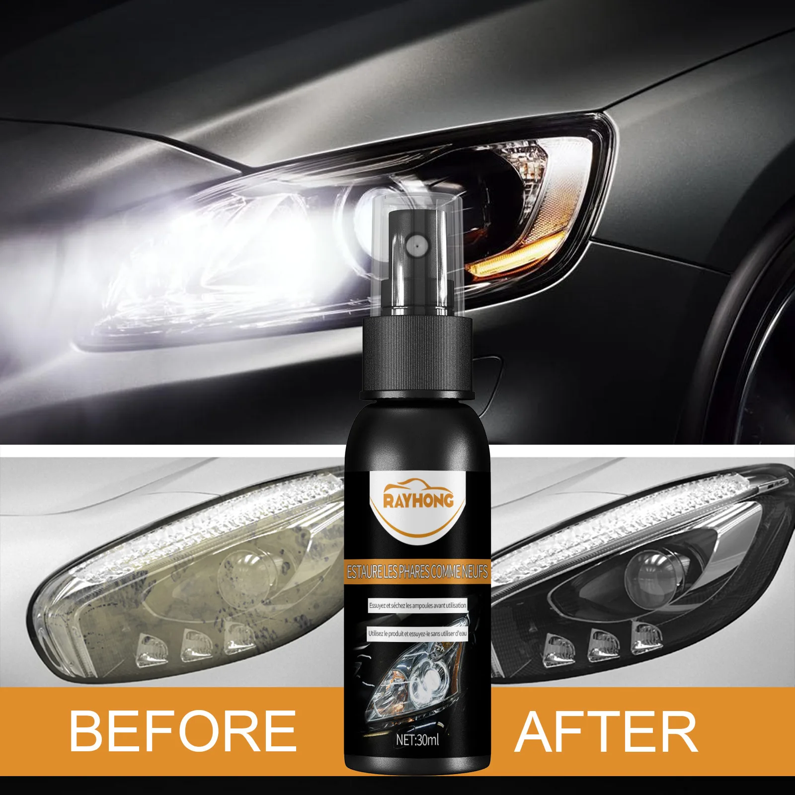 

Car Scratch Repair Agent Headlight Polishing Agent Remover Repair Headlight Restoration Renewal Polish Liquid Kit Accessories