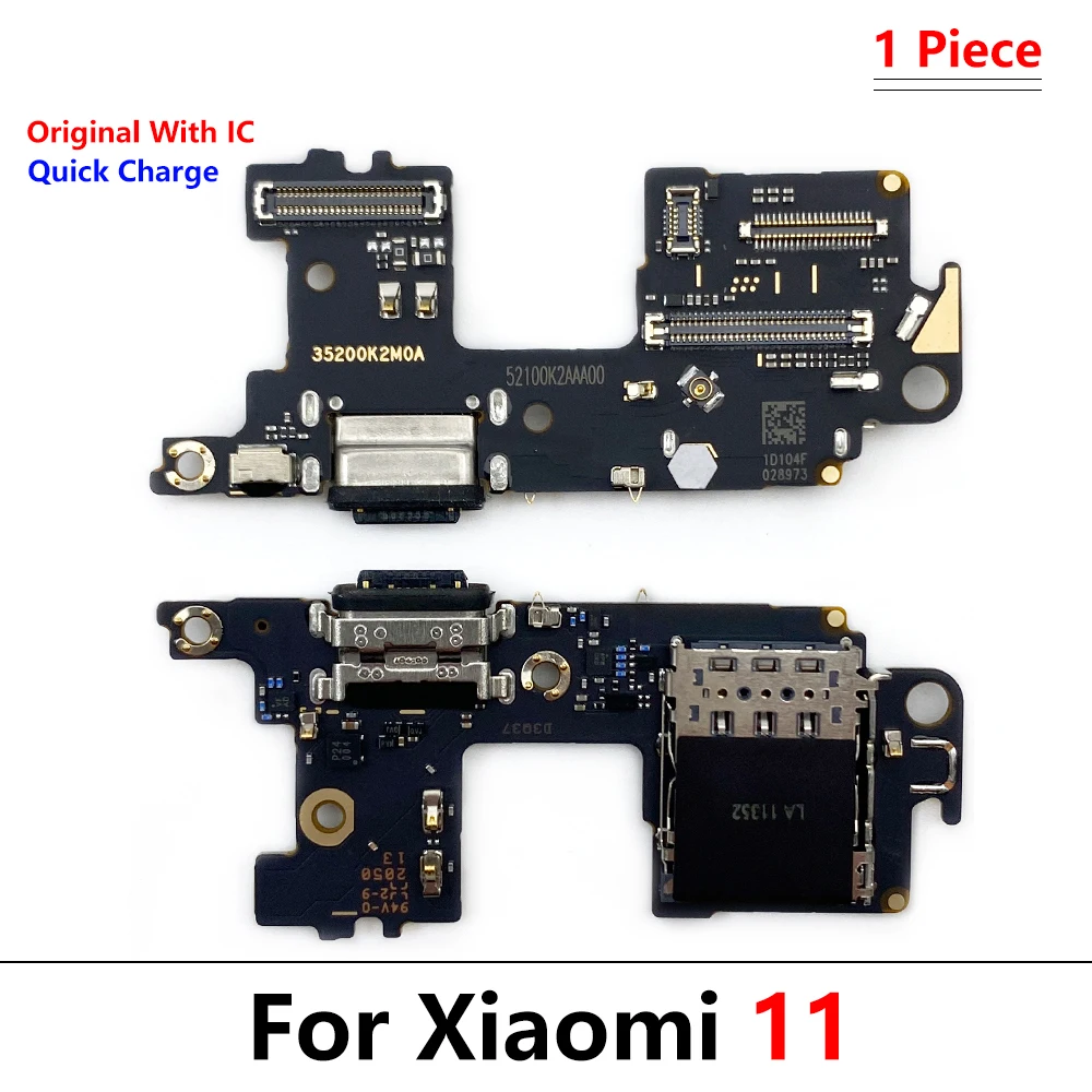 100% Original New USB Charging Port Connector Board Flex Cable For Xiaomi Mi 11t / Mi 11t Pro Charging Plate Flex Mi 11 Lite