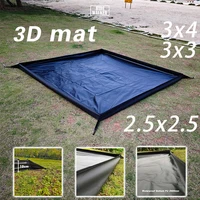 Estera 3x3 3D para exteriores, impermeable, tela Oxford para acampar, parte inferior de tienda, estera grande para Picnic 3x4, tienda de campaña para bañera, manta de playa con huella