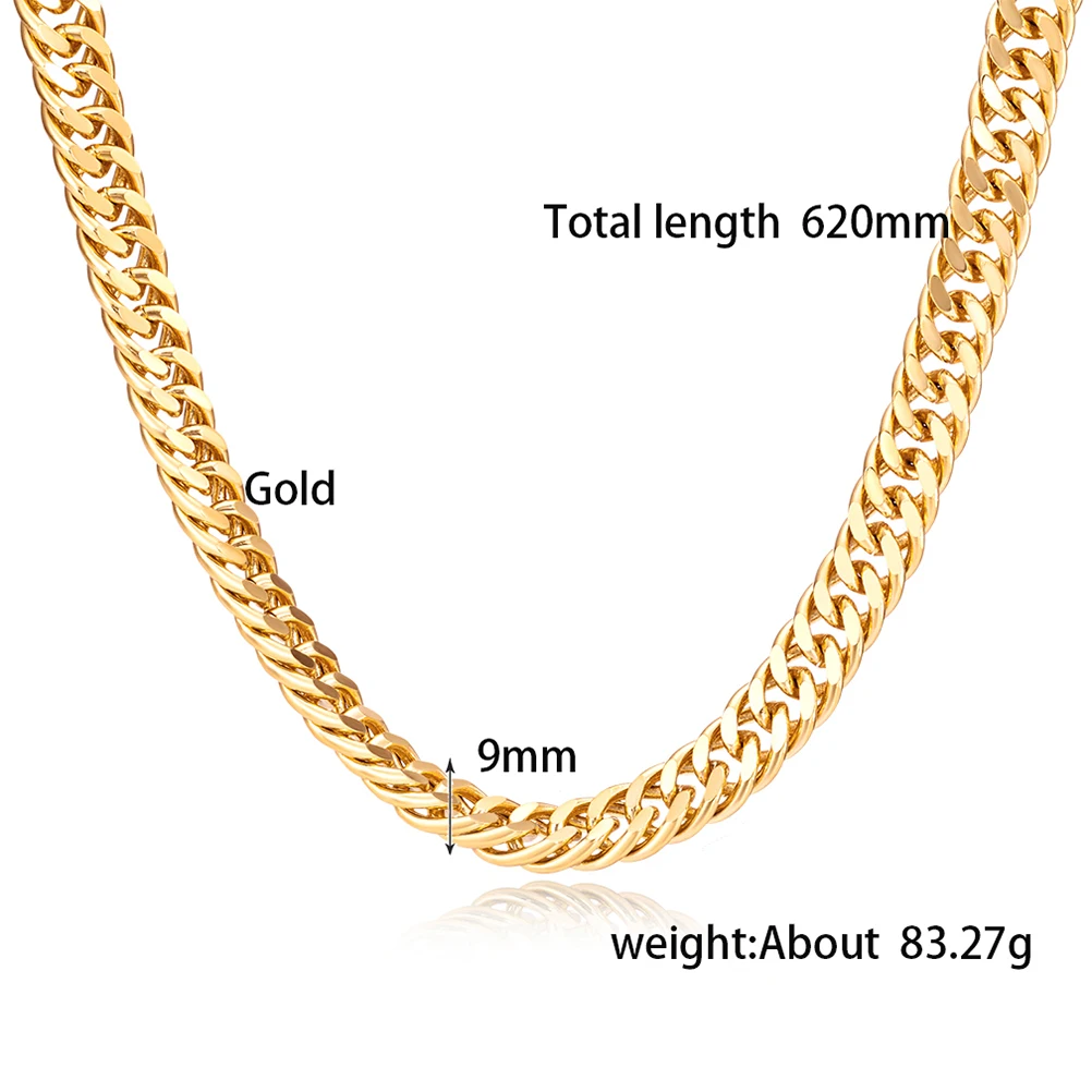 

Men Jewelry Necklace Plated Casual Party Chain Necklace Bridal Office Gift Link Chain Jewelry