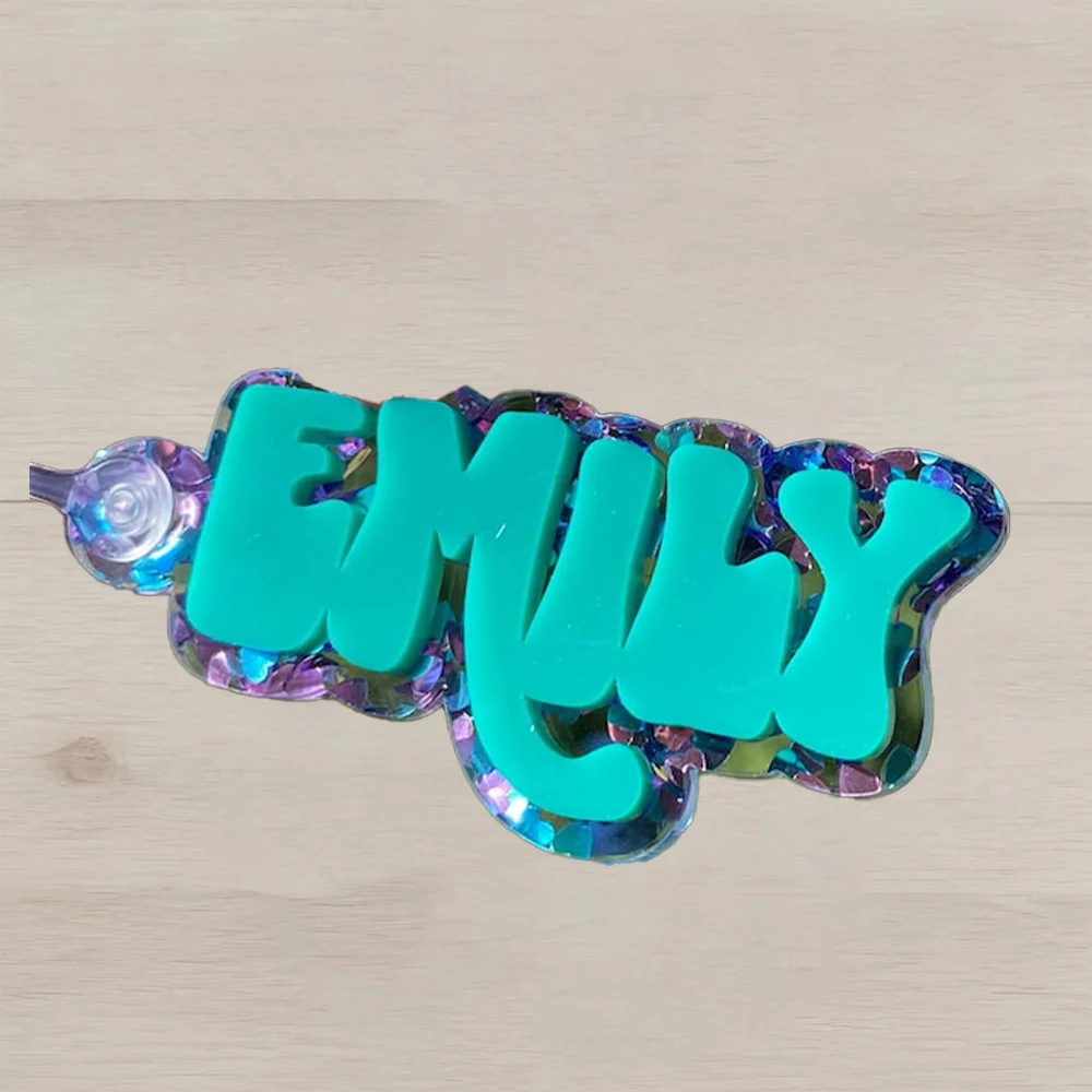 Custom Keychain - Personalized PMMA Color Clash Name Laser Engraved DIY Accessory for Daily Use & Trendy Gifts, Teens image 2