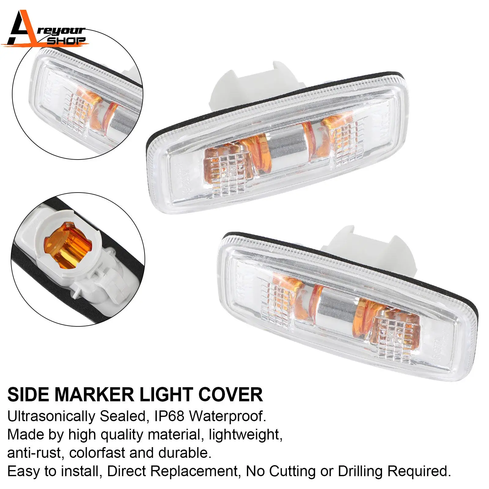 Areyourshop Side Marker Lamp Flasher Light  For Infiniti M35 M45 2006-2007 26160-9Y000 Car Auto Parts