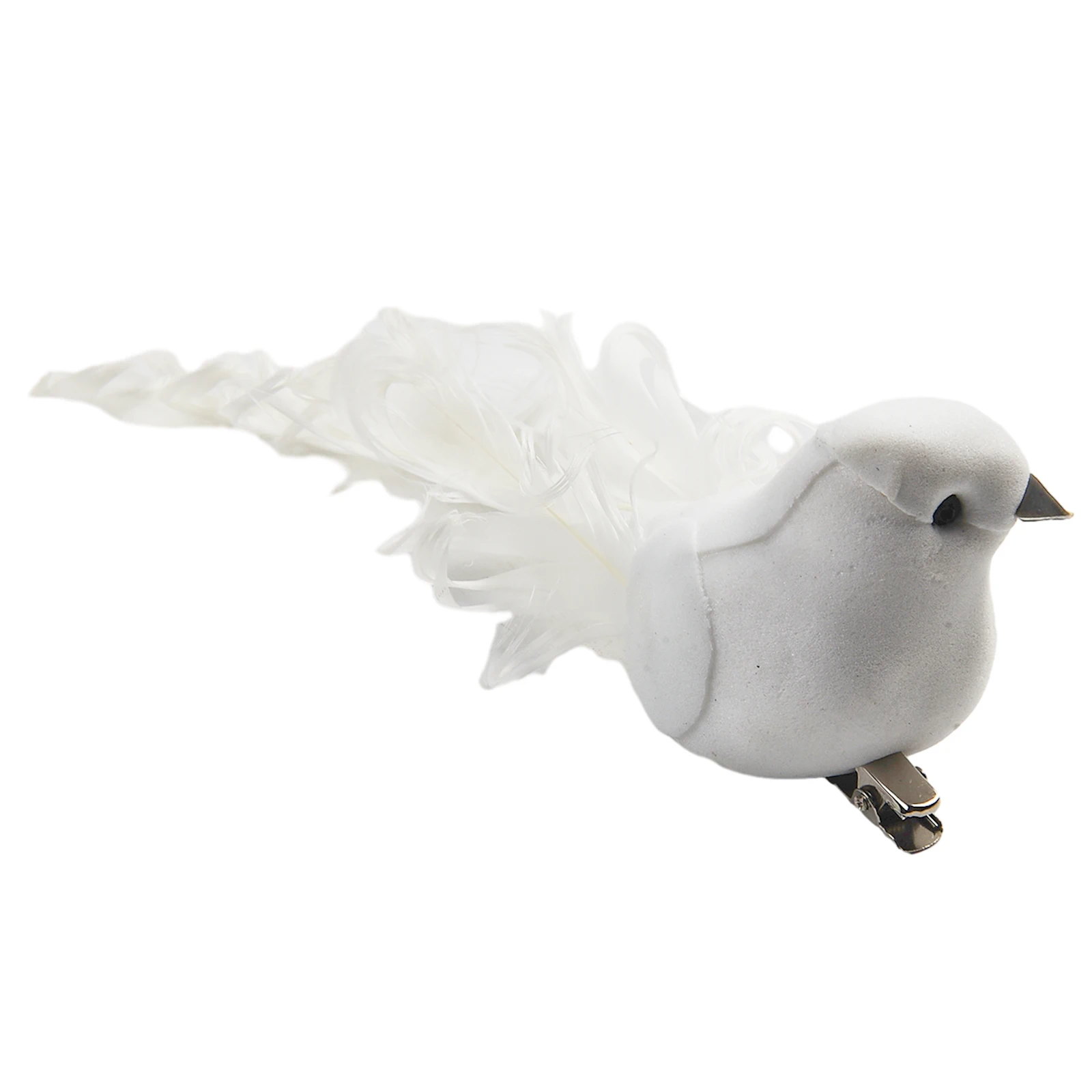 

Brand New High Quality Artificial Bird Décor Portable Small White 15x3.5x4.5cm 4PCS Christenings Cute Decorative