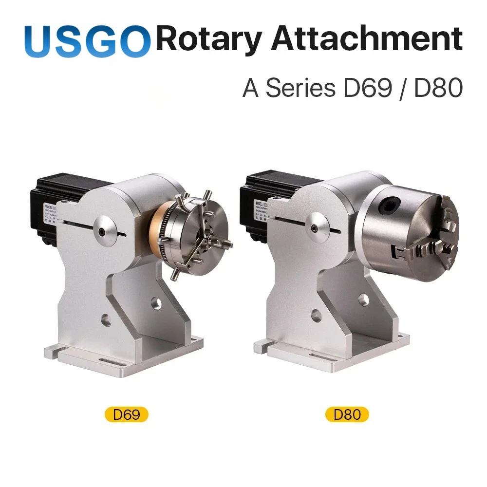 Three Chuck Rotary Worktable Rotary Device Diameter 69/80mm Fixture Gripper for Co2 & Fiber Marking Machine Extra Axis