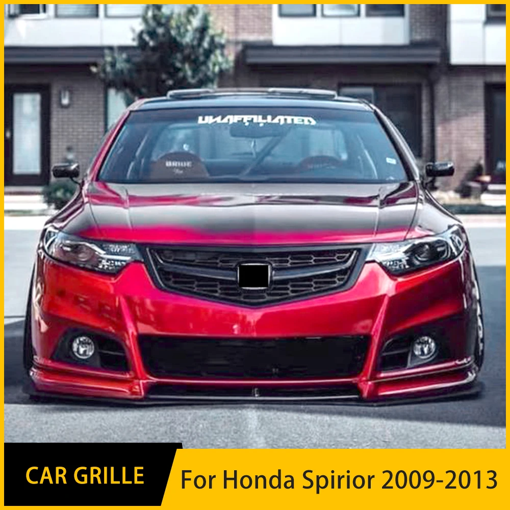 For Honda Spirior Carbon Black Car Front Bumper Lower Mesh Grill Grille Cover Trim  Diffuser 2009 2010 2011 2012 2013 Accessory