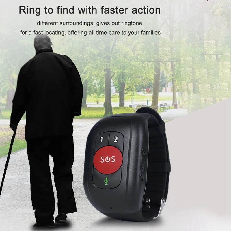 Elderly 4G SOS Watch GPS Tracking Wristband Bracelet Emergency Alarm GPS Tracking Heart Rate Blood Pressure Monitor