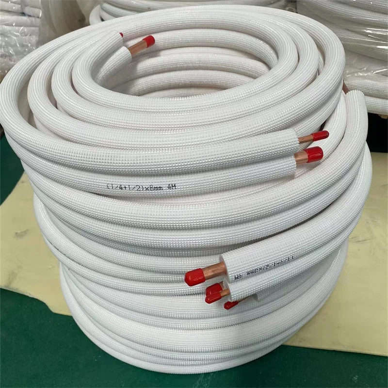Europe Standard Insulated Copper Tube 1/4 3/8 1/2 3/4 Inch Air Conditioner Connecting Pipe