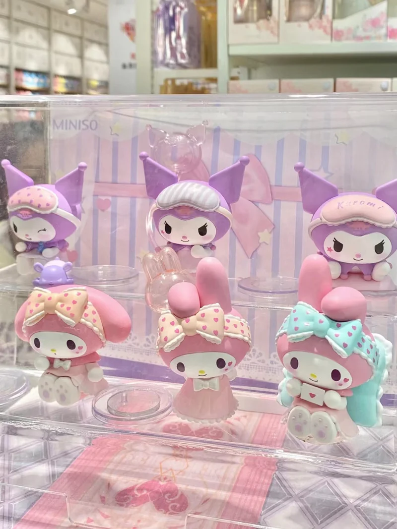 

Оригинальная новая мини-Пижама MINISO от бренда Sanrio Melody Kuromi глухая коробка, милые вечеринки можно собирать и давать в качестве подарка