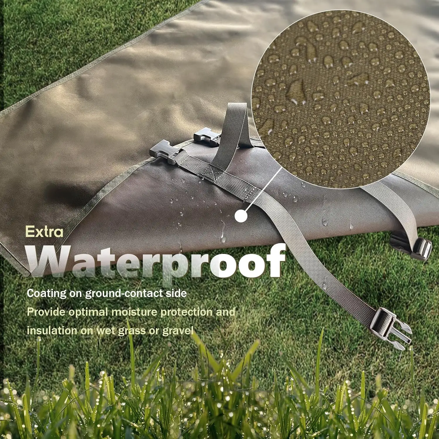 سجادة رماية محمولة 4 في 1 + حقيبة حزام صيد - حقيبة ألعاب الطيور، جيبين على شكل قذيفة، وسادة قابلة للطي مقاومة للماء غير قابلة للانزلاق لـ Rif