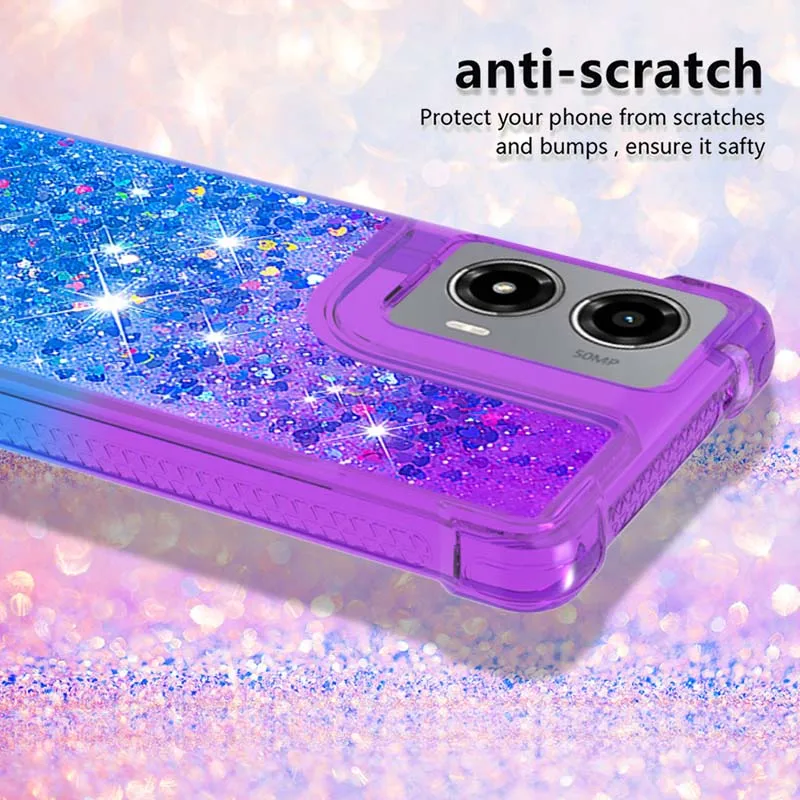 Glitter Liquid Quicksand Gradient Case For Motorola Moto G Stylus 5G Power Play 2024 2023 Soft Back Coverage Bumper TPU Shell