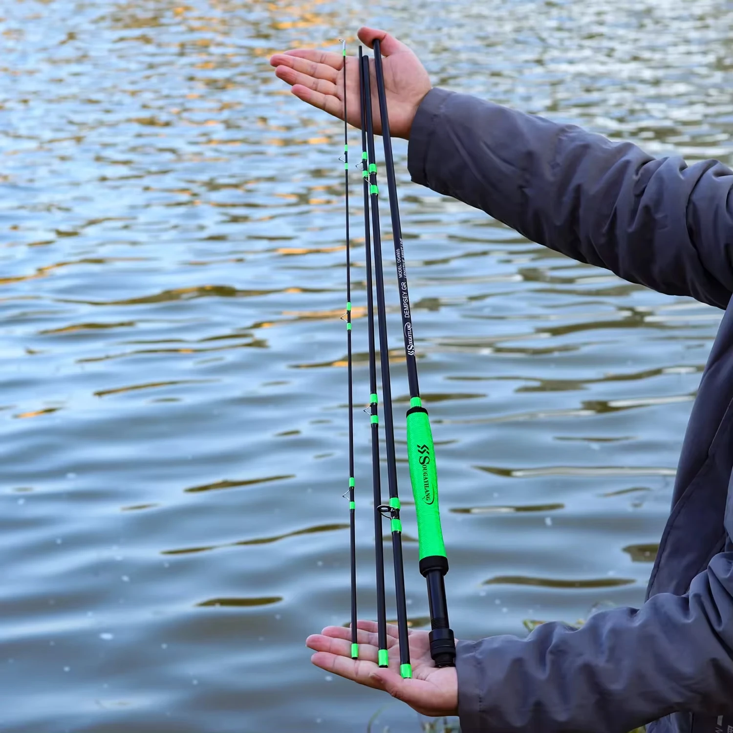 

2.7M UltraLight Fly Fishing Rod 9ft 5/6wt 4 Sections Freshwater Fly Fishing Rods Trout Salmon Fishing Tackle