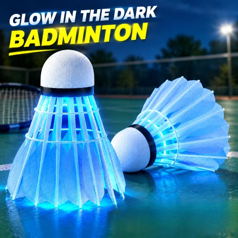 LED LED Luminous Badminton Shuttlecock Windproof Lighted Goose Feather Outdoor Night Training Fluorescent Durable 4Pcs Packed - Aliexpress Deal