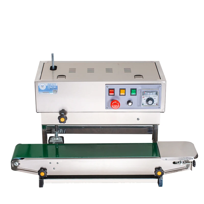 FR-880 Stainless Steel Vertical Continuous Bag Sealer Sealing Machine With Date Code Printing