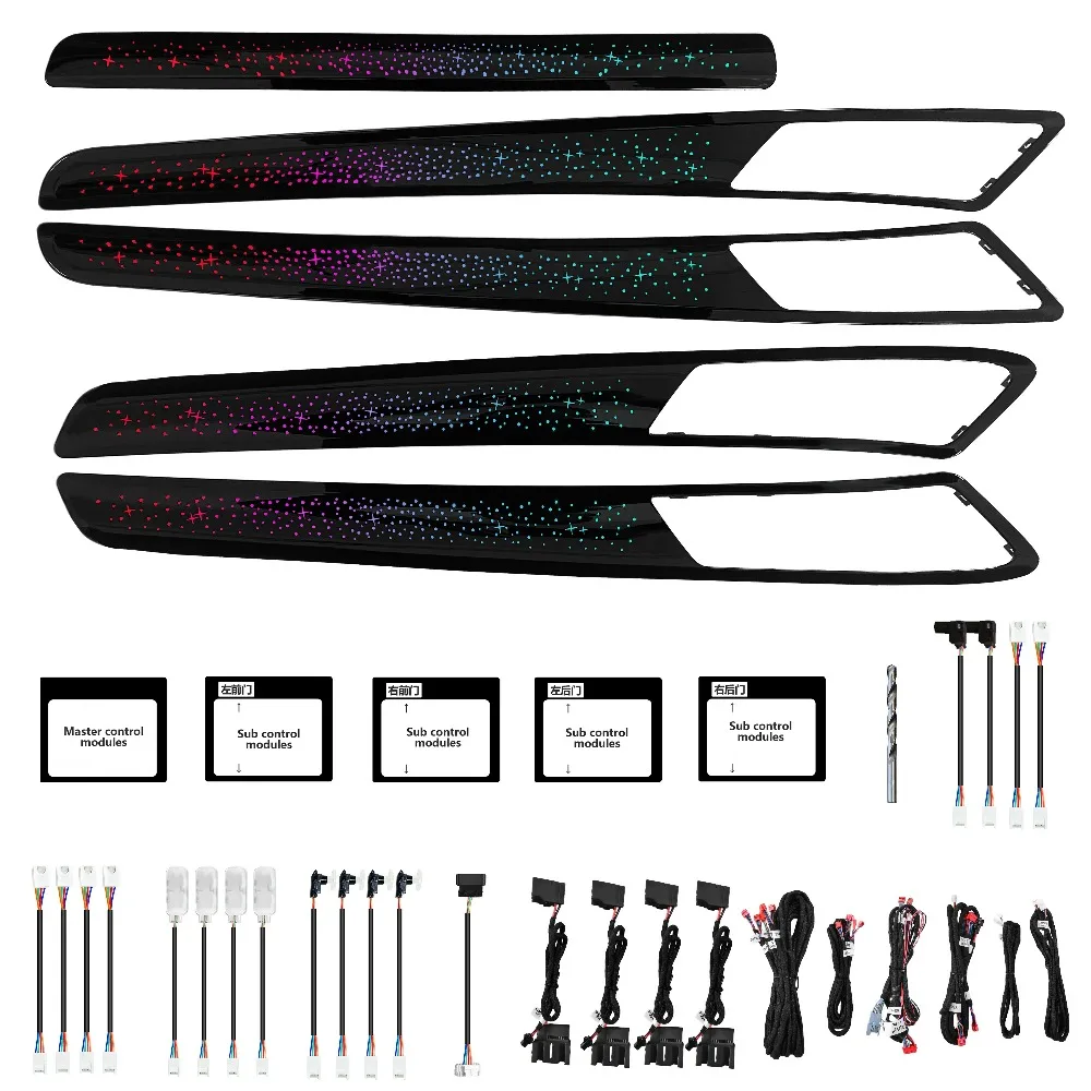 

Обновление 256 цветов символика салона автомобиля окружающее освещение для Volkswagen Golf 7/7,5 2014-2020, аксессуары для украшения отделки