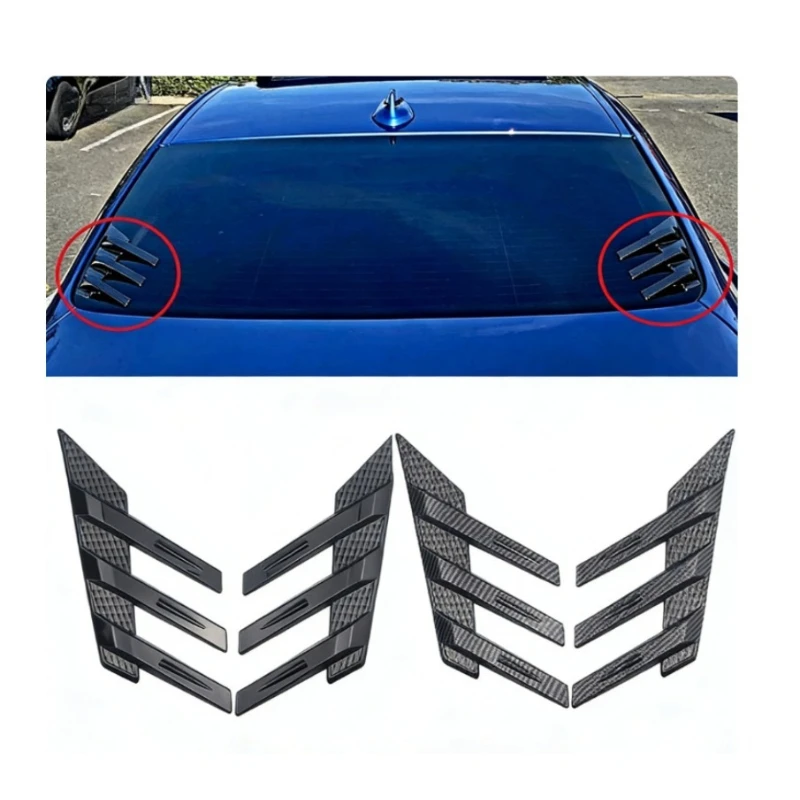 Universal Car Rear Windshield Side Spoiler Rear Wing Trim Side Vents Decoration General Window Louvers Exterior Decorative view 2