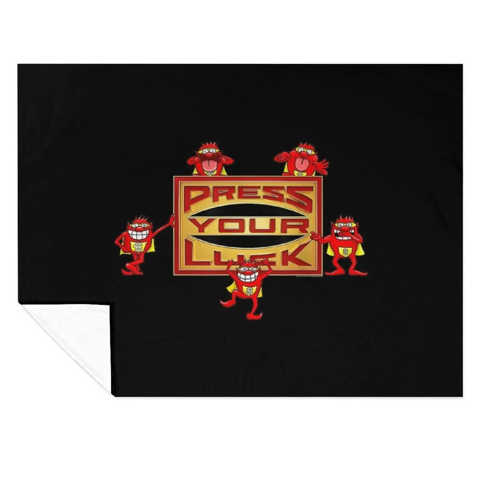 

Press your Luck Logo Throw Blanket Shaggy Furrys Decorative Throw Sofa Blankets