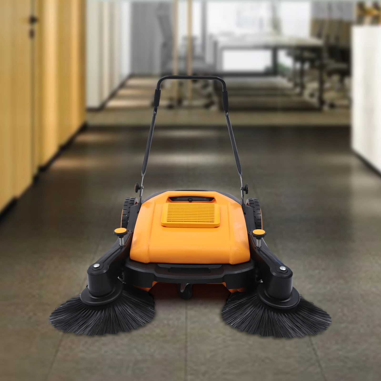 Vassoura manual de 41 pol., 3680 ㎡ /H Vassoura de chão manual externa, para shoppings, armazéns de fábrica, superfície dura limpa
