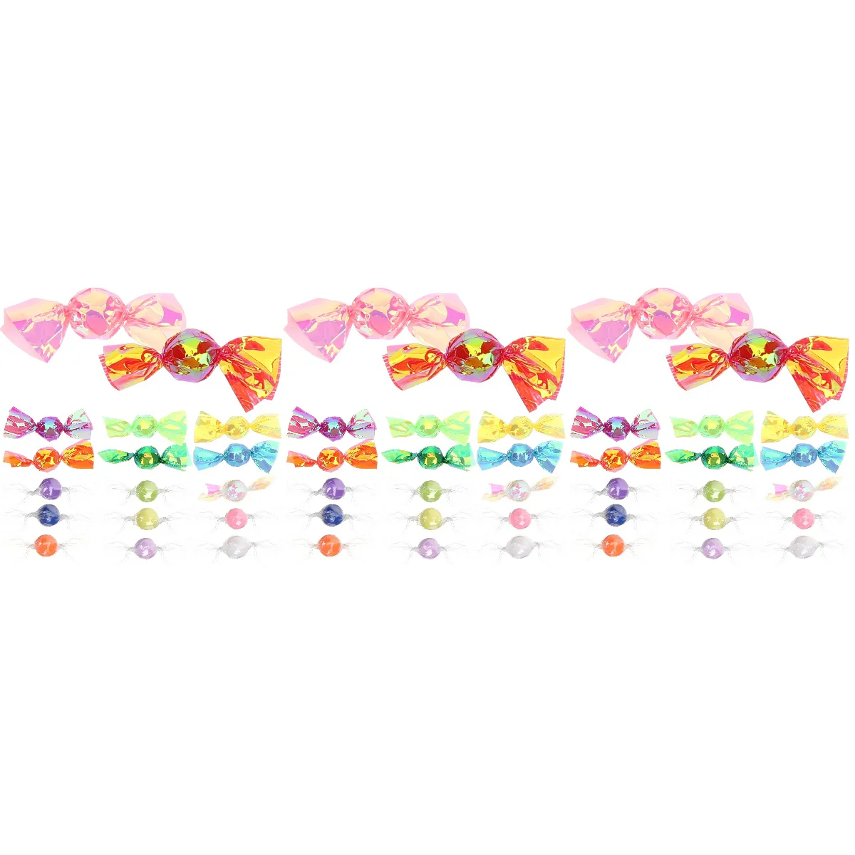 

3 Pack Hard Candy Miniature Colored Candies Decorations Wedding Plastic Christmas