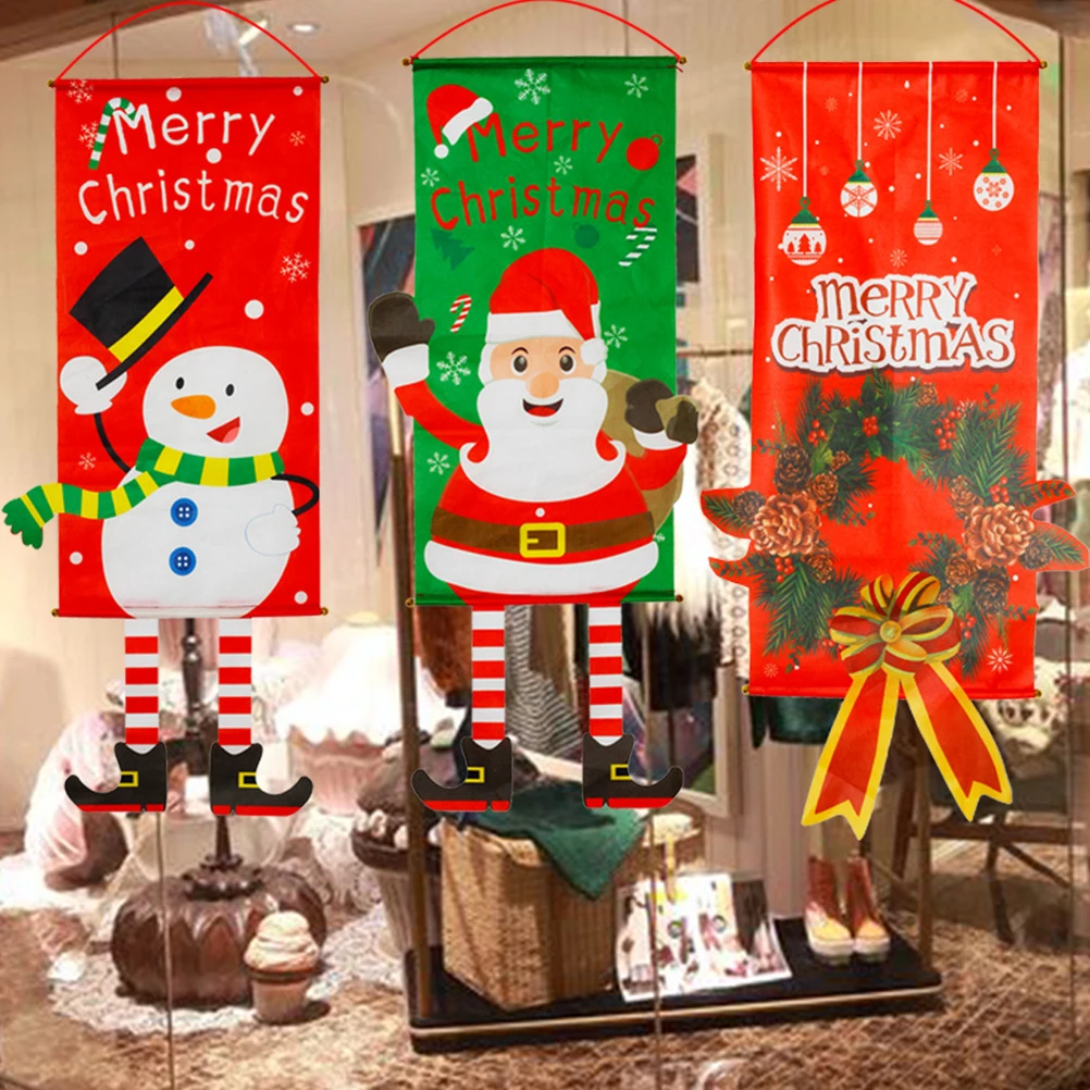 

2Pcs Christmas Snowman Cloth Hanging Ornaments Fabric Decorations Party Supplies Holiday Home Christmas Hangings
