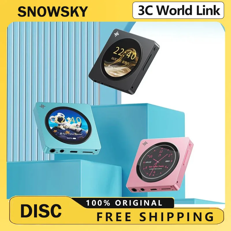 Портативный музыкальный плеер Fiio Snowsky Disc 2T TF Hi-Res HIFI Качество звука MP3-плеер Bluetooth5.4 WiFi USB АУДИО Поддержка SPDIF