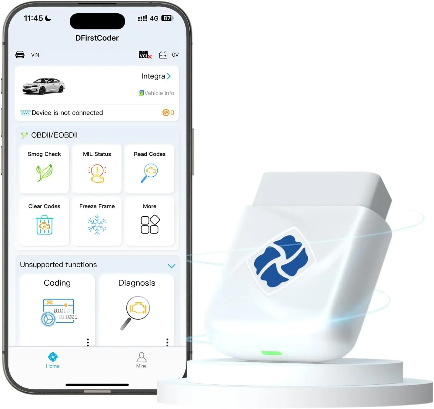 

201FD OBD2 Diagnostic Tool - One-Click Oil Reset, ECU Coding, Auto Start/Stop Disable (iOS/Android, Lifetime Free Updates)