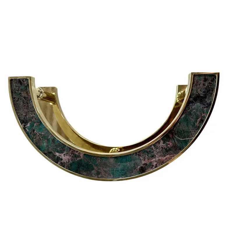 

Simple door handle, aluminum alloy glass door handle, new Chinese imitation green jade retro villa glass door handle