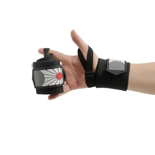 Imagen 2 del producto Correas de compresión ajustables para Fitness, envolturas de soporte de muñeca para gimnasio, levantamiento de pesas, logotipo personalizado